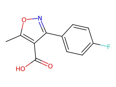 3-(4-Fluorophenyl)-5-methylisoxazole-4-carboxylic acid structure