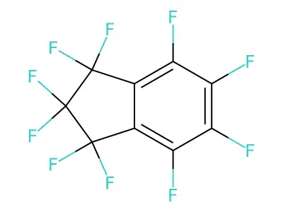 trans-Perfluorobicyclo(4,3.0)nonane structure