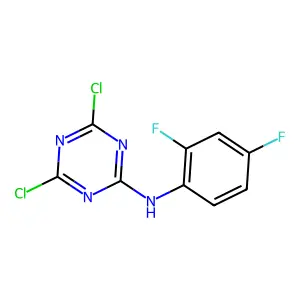 4,6-dichloro-N-(2,4-difluorophenyl)-1,3,5-triazin-2-amine structure