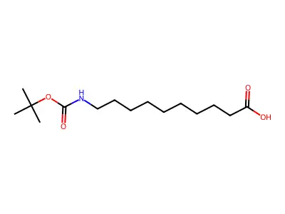 10-{[(Tert-butoxy)carbonyl]amino}decanoic acid structure