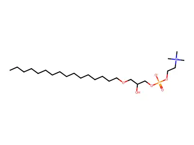 1-十六烷基溶血磷脂酰胆碱 structure