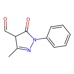 1-Phenyl-3-methyl-4-formyl-5-pyrazolone structure