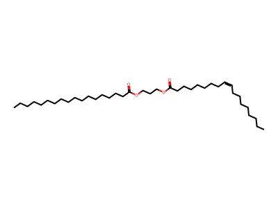 Oleic acid, 3-hydroxypropyl ester stearate structure