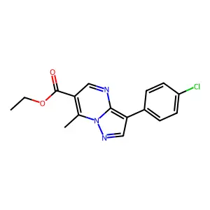 Ethyl 3-(4-chlorophenyl)-7-methylpyrazolo[1,5-a]pyrimidine-6-carboxylate structure