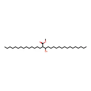 Methyl 3-hydroxy-2-tetradecyloctadecanoate structure