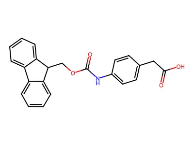2-(4-((((9H-fluoren-9-yl)methoxy)carbonyl)amino)phenyl)acetic acid structure