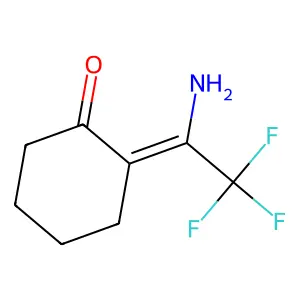 Cyclohexanone, 2-(1-amino-2,2,2-trifluoroethylidene)- structure