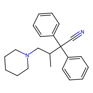 β-甲基-α,α-二苯基哌啶-1-丁腈 structure