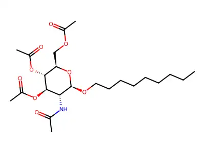 NONYL-2-ACETAMIDO-3,4,6-TRI-O-ACETYL-2-DEOXY-beta-D-GLUCOPYRANOSIDE structure