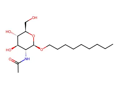 N-(4,5-Dihydroxy-6-hydroxymethyl-2-nonyloxy-tetrahydro-pyran-3-yl)-acetamide structure