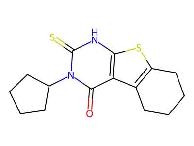 4-Cyclopentyl-5-sulfanyl-8-thia-4,6-diazatricyclo[7.4.0.0,2,7]trideca-1(9),2(7),5-trien-3-one structure