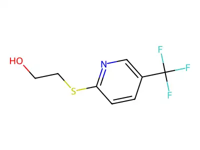 2-{[5-(Trifluoromethyl)-2-pyridyl]thio}ethan-1-ol structure