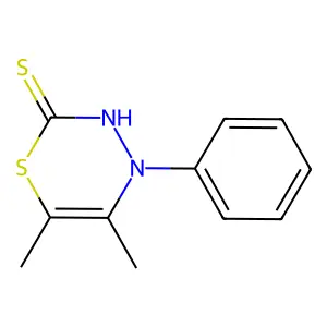 5,6-dimethyl-4-phenyl-4H-1,3,4-thiadiazine-2-thiol structure