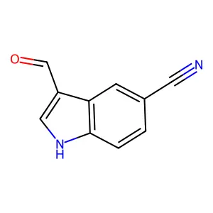 3-甲酰基-1H-吲哚-5-甲腈 structure