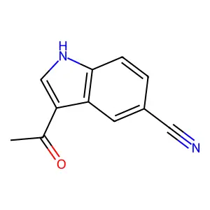 3-乙酰基吲哚-5-甲腈 structure