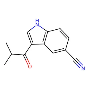 3-(2-甲基丙酰基)吲哚-5-甲腈 structure