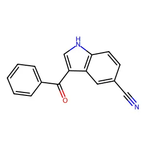 3-苯甲酰基吲哚-5-甲腈 structure