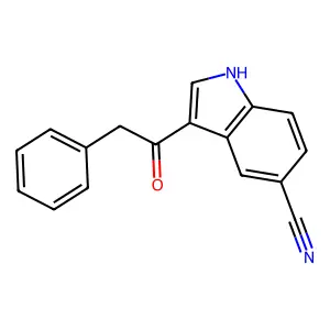 3-(苯乙酰基)吲哚-5-甲腈 structure