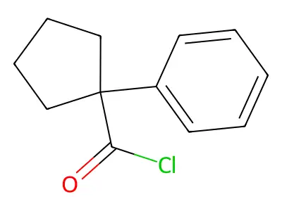 1-(4-Chlorophenyl)cyclopentanecarbonyl chloride structure