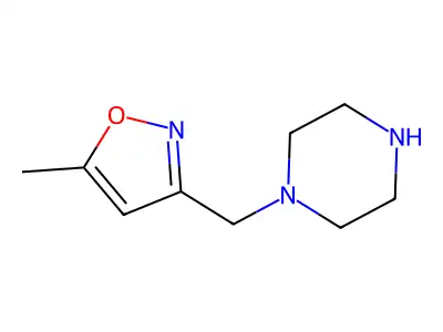 1-[(5-Methylisoxazol-3-yl)methyl]piperazine structure