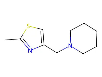 1-[(2-Methyl-1,3-thiazol-4-yl)methyl]piperidine structure