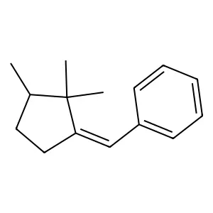 [(2,2,3-Trimethylcyclopentylidene)methyl]benzene structure