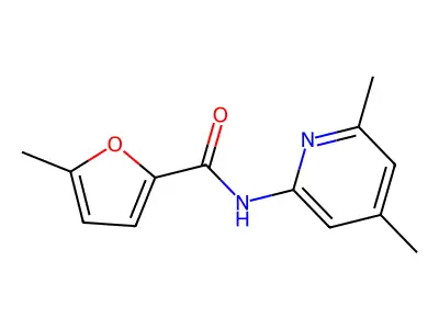 N-(4,6-dimethylpyridin-2-yl)-5-methylfuran-2-carboxamide structure