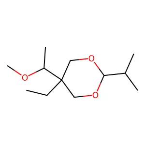 5-Ethyl-5-(1-methoxyethyl)-2-(propan-2-yl)-1,3-dioxane structure