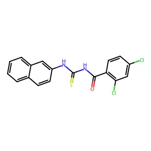 2,4-dichloro-N-(naphthalen-2-ylcarbamothioyl)benzamide structure