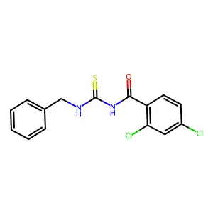 N-(苄基硫代氨基甲酰)-2,4-二氯苯甲酰胺 structure