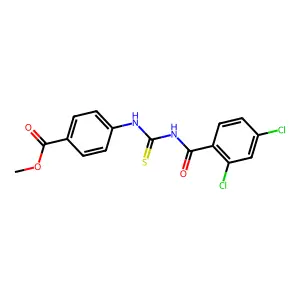 Methyl 4-({[(2,4-dichlorophenyl)carbonyl]carbamothioyl}amino)benzoate structure