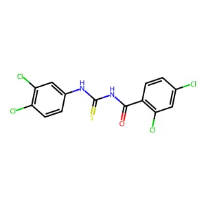 2,4-dichloro-N-[(3,4-dichlorophenyl)carbamothioyl]benzamide structure