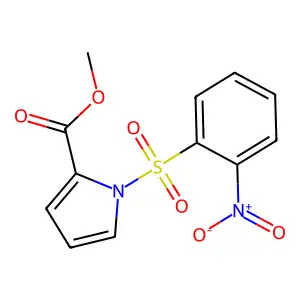 1H-Pyrrole-2-carboxylic acid, 1-((2-nitrophenyl)sulfonyl)-, methyl ester structure