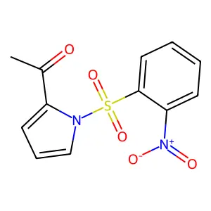 1H-Pyrrole, 2-acetyl-1-((2-nitrophenyl)sulfonyl)- structure