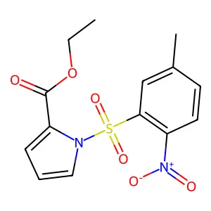 1H-Pyrrole-2-carboxylic acid, 1-((5-methyl-2-nitrophenyl)sulfonyl)-, ethyl ester structure