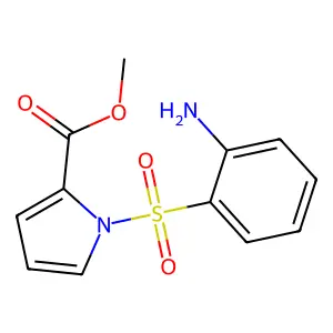 1H-Pyrrole-2-carboxylic acid, 1-((2-aminophenyl)sulfonyl)-, methyl ester structure