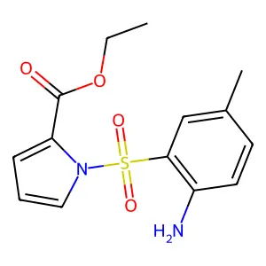 1H-Pyrrole-2-carboxylic acid, 1-((2-amino-5-methylphenyl)sulfonyl)-, ethyl ester structure
