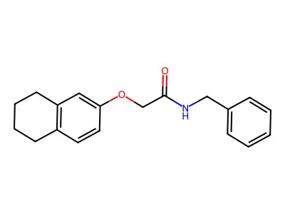 N-benzyl-2-(5,6,7,8-tetrahydronaphthalen-2-yloxy)acetamide structure