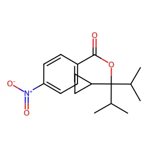 4-Nitro-benzoic acid 1-cyclopropyl-1-isopropyl-2-methyl-propyl ester structure