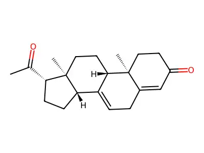 Pregna-4,7-diene-3,20-dione structure
