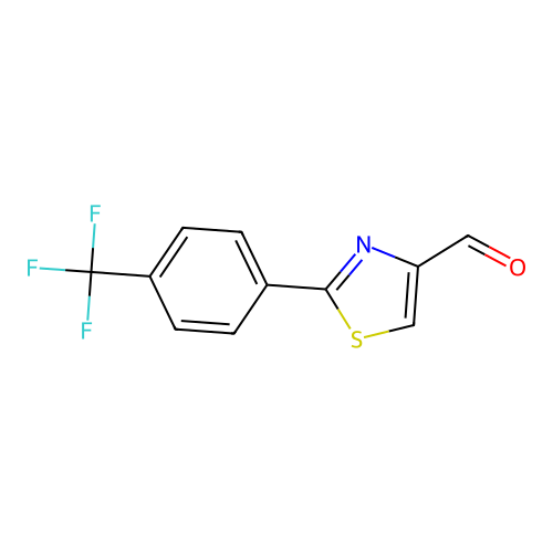 2-[4-(Trifluoromethyl)phenyl]-1,3-thiazole-4-carbaldehyde structure