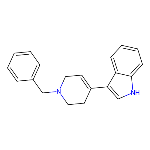 3-(1-Benzyl-1,2,3,6-tetrahydropyridin-4-yl)-1H-indole structure