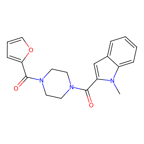 4-(2-Furylcarbonyl)piperazinyl 1-methylindol-2-yl ketone structure