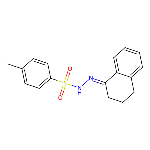 N-[(E)-3,4-dihydro-2H-naphthalen-1-ylideneamino]-4-methylbenzenesulfonamide structure