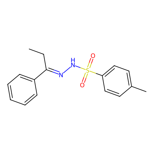 4-methyl-N-[(E)-1-phenylpropylideneamino]benzenesulfonamide structure
