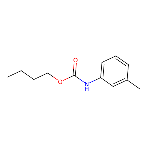 Carbamic acid, 3-methylphenyl-, butyl ester structure