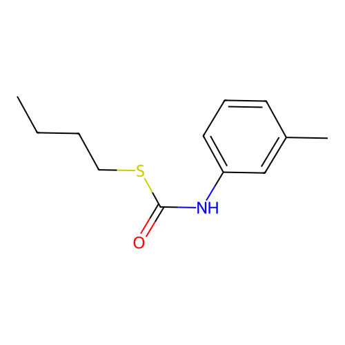 S-butyl 3-methylphenylthiocarbamate structure