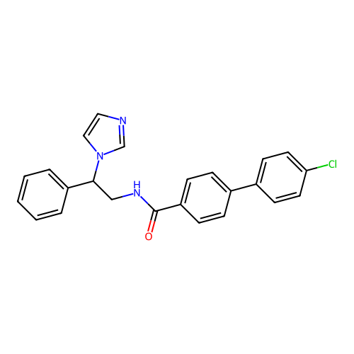 4'-Chloro-biphenyl-4-carboxylic acid (2-imidazol-1-yl-2-phenyl-ethyl)-amide structure