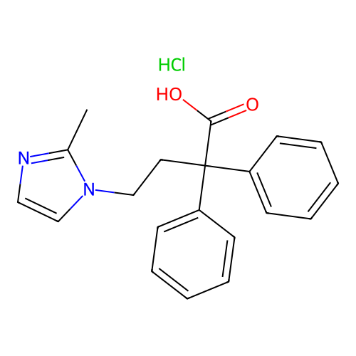 4-(2-Methylimidazol-1-yl)-2,2-diphenylbutanoic acid;hydrochloride structure