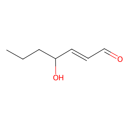(2E)-4-Hydroxy-2-heptenal structure